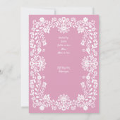 Baby in bloei stoffig roze Mexicaans baby shower Kaart (Achterkant)