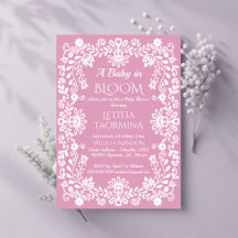 Baby in bloei stoffig roze Mexicaans baby shower
