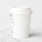 baby in bloei stoffige blauwe bloemen baby shower papieren bekers (Links)