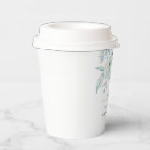 baby in bloei stoffige blauwe bloemen baby shower papieren bekers (Rechts)