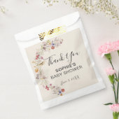 Baby in bloei tuin vlinders Baby shower Bedankzakje (Gezegeld)