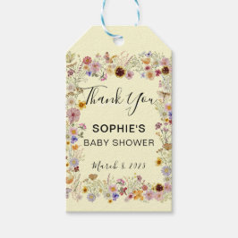 Baby in bloei tuin vlinders Baby shower Cadeaulabel