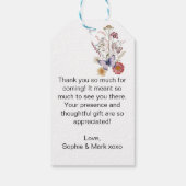 Baby in bloei tuin vlinders Baby shower Cadeaulabel (Achterkant)