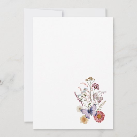 Baby in bloei tuin vlinders Baby shower Kaart (Achterkant)