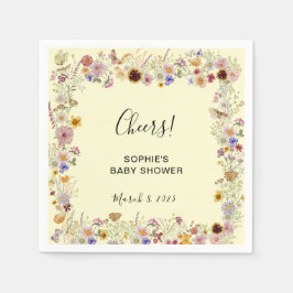 Baby in bloei tuin vlinders Baby shower Servet