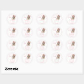 Baby in bloei  vervoer baby shower gunst ronde sticker (Vel)