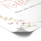 Baby in bloei vlinder Baby shower luier Raffle Poster (Hoek)