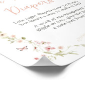 Baby in bloei vlinder late nacht luiers poster (Hoek)