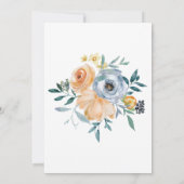 BABY IN BLOEI WATERVERF ABRIKOOS BLAUWE WILDE BLOE KAART (Achterkant)