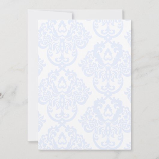 Baby in bloei waterverf bloemenblauw baby shower kaart (Achterkant)