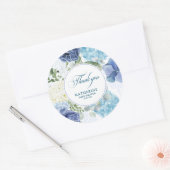 Baby in bloei waterverf bloemenblauw baby shower ronde sticker (Envelop)