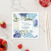 Baby in bloei waterverf bloemenblauw baby shower servet (Insitu)