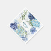Baby in bloei waterverf bloemenblauw baby shower servet (Hoek)