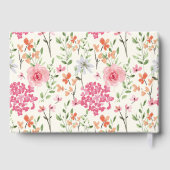 Baby in bloei Waterverf wilde bloemen roze goud Gastenboek (Achterkant)