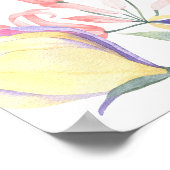 Baby in bloei Welkom in baby shower Poster (Hoek)