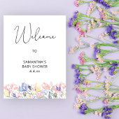 Baby in bloei Welkom in baby shower Poster