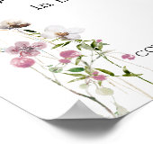 Baby in bloei wild bloem douche meisje poster (Hoek)