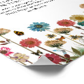 Baby in bloei wilde bloem baby Tijd Capsule teken Poster (Hoek)