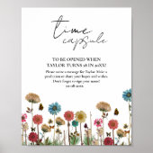 Baby in bloei wilde bloem baby Tijd Capsule teken Poster (Voorkant)