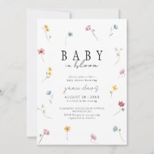 Baby in bloei Wilde bloemen baby shower