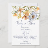 Baby in bloei wilde bloemen baby shower kaart (Voorkant)