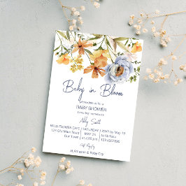 Baby in bloei wilde bloemen baby shower kaart