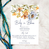 Baby in bloei wilde bloemen baby shower kaart