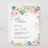 BABY IN BLOEI! Wildflower, Baby shower Kaart (Voorkant)