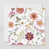 Baby in bloei Wildflower Baby shower Uitnodiging (Achterkant)