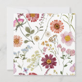 Baby in bloei Wildflower Baby shower Uitnodiging (Achterkant)