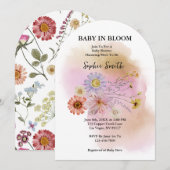 Baby in bloei Wildflower Waterverf Arch Kaart (Voorkant / Achterkant)
