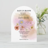 Baby in bloei Wildflower Waterverf Arch Kaart (Staand voorkant)