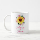 Baby in bloei zonnebloem roze bloemige koffie Mok (Links)