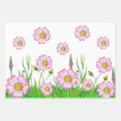 Baby in bloem baby shower — Papierblad voor het op Inpakpapier Vel (Voorkant 3)