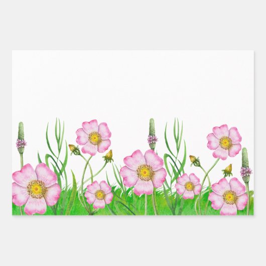 Baby in bloem baby shower — Papierblad voor het op Inpakpapier Vel (Voorkant)