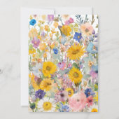 Baby in bloem bloemen wild geslachtsneutraal kaart (Achterkant)