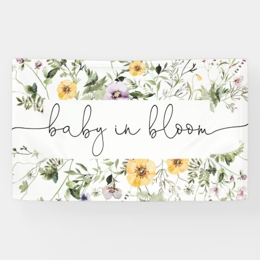 Baby in bloem met backdrop banner (Horizontaal)