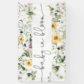 Baby in bloem met backdrop banner (Verticaal)