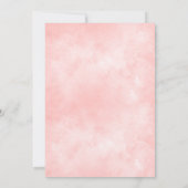 Baby in bloem roze baby shower uitnodiging (Achterkant)