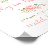 Baby in bloem-teken, aanplakbord voor ventilatoren poster (Hoek)