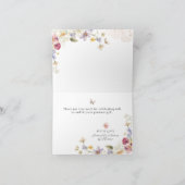 Baby in bloem Wildflower Rustisch Baby shower Bedankkaart (Binnen)