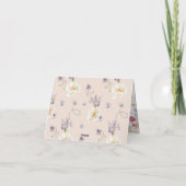 Baby in bloem Wildflower Rustisch Baby shower Bedankkaart (Achterkant)