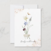 Baby in bloem Wildflower Rustisch Baby shower Bedankkaart (Achterkant)