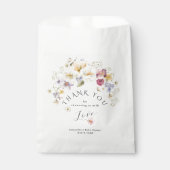 Baby in bloem Wildflower Rustisch Baby shower Bedankzakje (Voorkant)