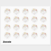 Baby in bloem Wildflower Rustisch Baby shower Ronde Sticker (Vel)