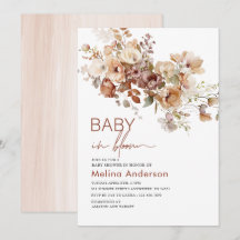 Baby in bloesem bloemen waterverf baby shower