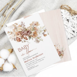 Baby in bloesem bloemen waterverf baby shower kaart