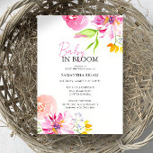 Baby in bloesem bloemendouche Waterverf Kaart