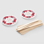 Baby in bloesem bloemenkrans Baby shower Handwaaier (Niet-gemonteerd)