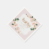 Baby in bloesem bloesem roze wilde bloemen servett servet (Hoek)